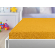  Frottír gumis lepedő gyerekágyhoz PREMIUM 60x120 cm sárga-narancssárga lakástextília