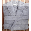  Frottír sálgalléros Szürke köntös, (100 % pamut), XXXXXL (5XL)