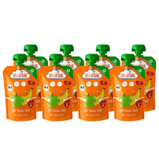 FRUCHTBAR Bio Alma, banán, zab 6hó 8x100g (100%-ban újrahasznosítható csomagolás!) bébiétel