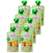 FRUCHTBAR Bio Ananász, mandarin, mangó, alma, banán 6hó 8x100g bébiétel