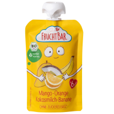 FRUCHTBAR Bio Mangó, narancs, banán, kókusztej 6hó 100g bébiétel
