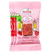 FRUCHTBAR Bio Ropogós gyümölcsszeletek eperrel, banánnal és almával 12hó+ 3x23g bébiétel