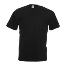 Fruit of the Loom F02 kereknyakú, rövid ujjú póló VALUEWEIGHT T, Black - 5XL férfi póló