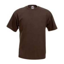 Fruit of the Loom F02 kereknyakú, rövid ujjú póló VALUEWEIGHT T, Chocolate - 3XL férfi póló