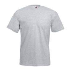 Fruit of the Loom F02 kereknyakú, rövid ujjú póló VALUEWEIGHT T, Heather Grey - 5XL