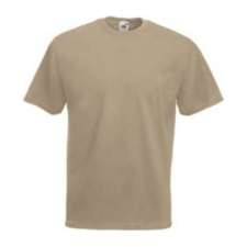 Fruit of the Loom F02 kereknyakú, rövid ujjú póló VALUEWEIGHT T, Khaki férfi póló