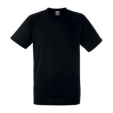 Fruit of the Loom F05 unisex rövid ujjú póló, HEAVY T, Black - XL férfi póló