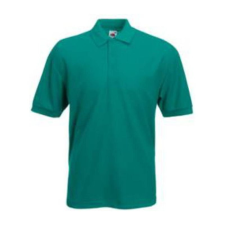 Fruit of the Loom F22 galléros piké póló 65/35, Emerald - 3XL férfi póló