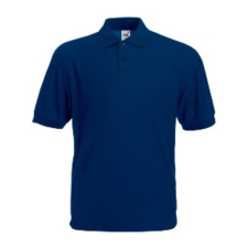 Fruit of the Loom F22 galléros piké póló 65/35, Navy - 5XL férfi póló
