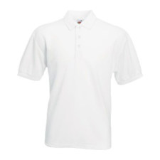 Fruit of the Loom F22 galléros piké póló 65/35, White - 4XL férfi póló