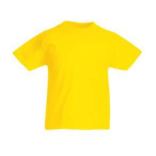 Fruit of the Loom F37 környakas gyerek póló, Kids Valueweight T, Yellow gyerek póló