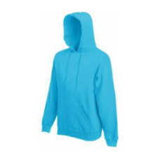 Fruit of the Loom F44 kapucnis pulóver, HOODED SWEAT, Azure - XL férfi pulóver, kardigán