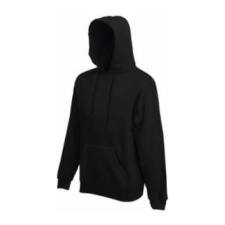 Fruit of the Loom F44 kapucnis pulóver, HOODED SWEAT, Black - L férfi pulóver, kardigán