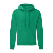 Fruit of the Loom F44 kapucnis pulóver, HOODED SWEAT, Heather Green - 2XL férfi pulóver, kardigán