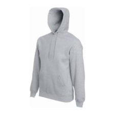 Fruit of the Loom F44 kapucnis pulóver, HOODED SWEAT, Heather Grey - L férfi pulóver, kardigán