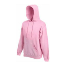 Fruit of the Loom F44 kapucnis pulóver, HOODED SWEAT, Light Pink - L férfi pulóver, kardigán