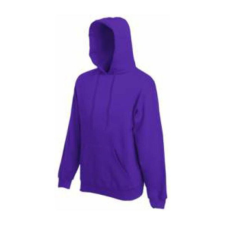 Fruit of the Loom F44 kapucnis pulóver, HOODED SWEAT, Purple - M férfi pulóver, kardigán