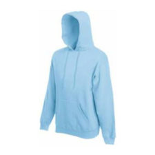 Fruit of the Loom F44 kapucnis pulóver, HOODED SWEAT, Sky Blue - L férfi pulóver, kardigán