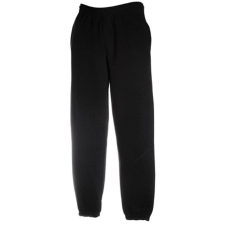 Fruit of the Loom F52, férfi, zsebes jogging alsó, fekete férfi nadrág