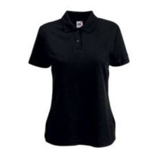 Fruit of the Loom F68 galléros Női póló LADY-FIT 65/35 POLO, Black - L