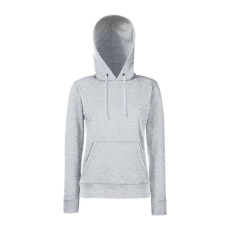 Fruit of the Loom F81 kapucnis Női pulóver, LADY-FIT HOODED SWEAT, Heather Grey