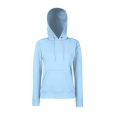 Fruit of the Loom F81 kapucnis Női pulóver, LADY-FIT HOODED SWEAT, Sky Blue - XS női pulóver, kardigán