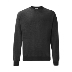 Fruit of the Loom Férfi hosszú ujjú pulóver Fruit of the Loom Classic Set In Sweat XL, Sötét heather szürke