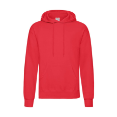 Fruit of the Loom Férfi Pulóver Kapucnis Hosszú ujjú Fruit of the Loom Classisc Hooded Sweat - XL, Piros