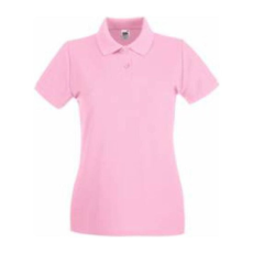Fruit of the Loom FN01 Női galléros póló, LADY FIT PREMIUM POLO, Light Pink - S