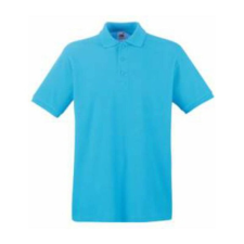 Fruit of the Loom FU21 galléros piké póló, PREMIUM POLO, Azure - M férfi póló
