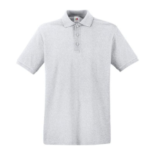 Fruit of the Loom FU21 galléros piké póló, PREMIUM POLO, Heather Grey - L férfi póló
