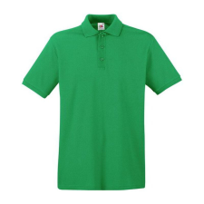 Fruit of the Loom FU21 galléros piké póló, PREMIUM POLO, Kelly Green férfi póló
