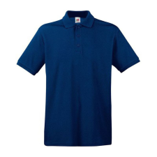 Fruit of the Loom FU21 galléros piké póló, PREMIUM POLO, Navy férfi póló