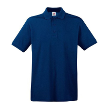 Fruit of the Loom FU21 galléros piké póló, PREMIUM POLO, Navy - 3XL férfi póló