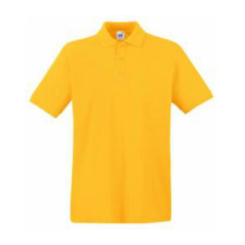 Fruit of the Loom FU21 galléros piké póló, PREMIUM POLO, Sunflower - 3XL férfi póló