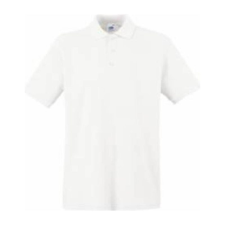 Fruit of the Loom FU21 galléros piké póló, PREMIUM POLO, White - 3XL férfi póló