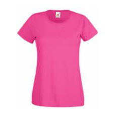 Fruit of the Loom FU78 Női környakas póló, LADY-FIT VALUEWEIGHT T, Fuchsia - S