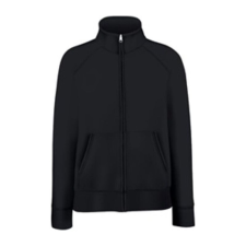 Fruit of the Loom FU80 zipzáras Női pulóver, Premium Lady Fit Sweat Jacket, Black - L női pulóver, kardigán