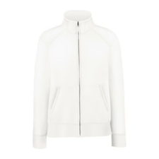 Fruit of the Loom FU80 zipzáras Női pulóver, Premium Lady Fit Sweat Jacket, White női pulóver, kardigán