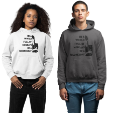 Fruit of the Loom, Kariban Be a Wednesday - Unisex Kapucnis Pulóver női pulóver, kardigán