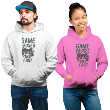 Fruit of the Loom, Kariban Game paused, talk fast - Unisex Pulóver női pulóver, kardigán