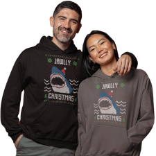 Fruit of the Loom, Kariban Harapós karácsony - Unisex Kapucnis Pulóver női pulóver, kardigán