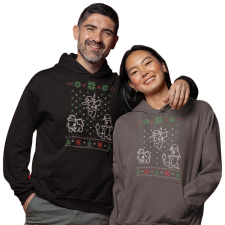 Fruit of the Loom, Kariban Pokémon karácsony - Unisex Kapucnis Pulóver női pulóver, kardigán