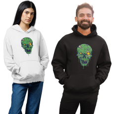Fruit of the Loom, Kariban Sárga szemű zombi - Unisex Kapucnis Pulóver