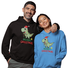 Fruit of the Loom, Kariban T-rex Karácsony - Unixes Kapucnis Pulóver