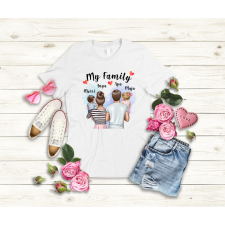 Fruit of the Loom My Family családi női póló (Kislánnyal+Kisfiúval) női póló