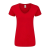 Fruit of the Loom Rövid ujjú V-nyakú Női pamut póló, Fruit of the Loom FN71, Red-L
