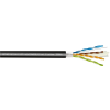 FTP Cat6 kültéri/föld kábel Bitner 500m/dob fekete - 4X2X AWG23/1 PE 350 MHz ( F/UTP - árnyékolt )