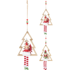  Függő elf dekor 2 féle 35 cm karácsonyi dekoráció