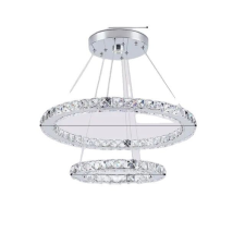 Függőfények, modern csillár, kristály dekoráció, 2rings d50xd30cm, Hűvös fehér világítás